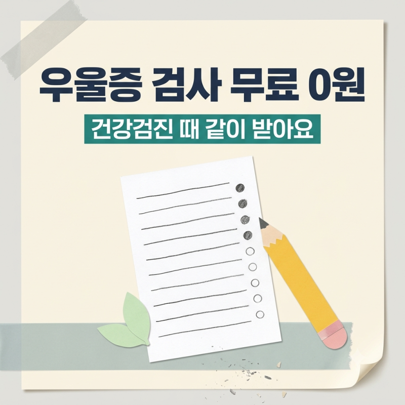우울증 검사 무료 0원 되나요? 부모님 건강검진 9문항, 우울증 검사 비용 걱정 전에