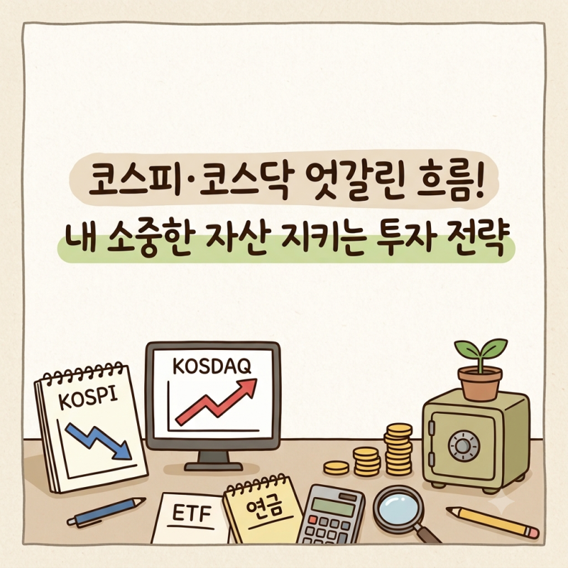코스피 하락과 코스닥 급등, 엇갈린 시장에서 내 자산을 지키는 투자 전략은?