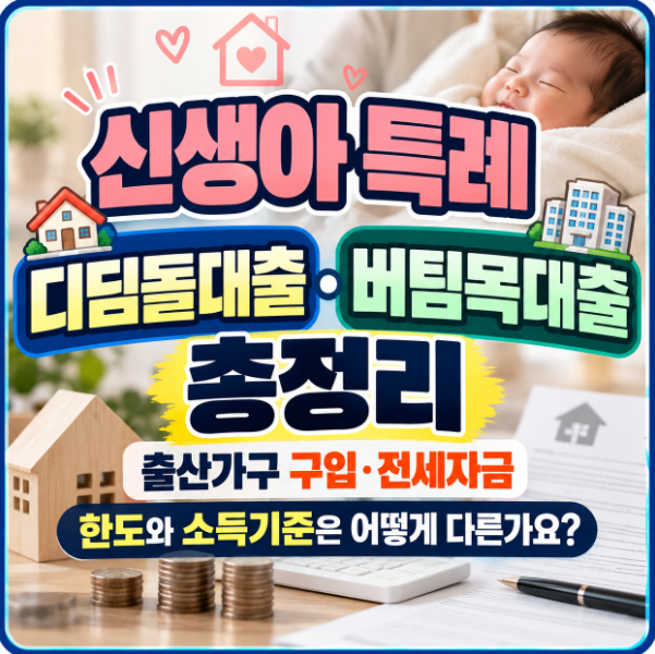 신생아 특례 디딤돌대출·버팀목대출 총정리 | 출산가구 구입·전세자금, 한도와 소득기준은 ....