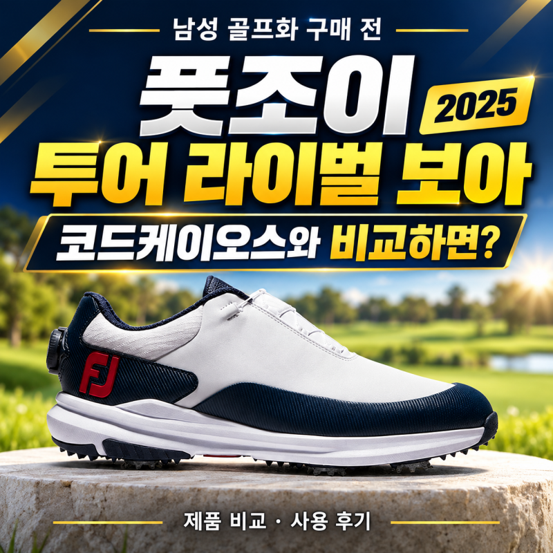 남성 골프화 추천, 풋조이 골프화 투어 라이벌 보아 2025 코드케이오스 비교 후기