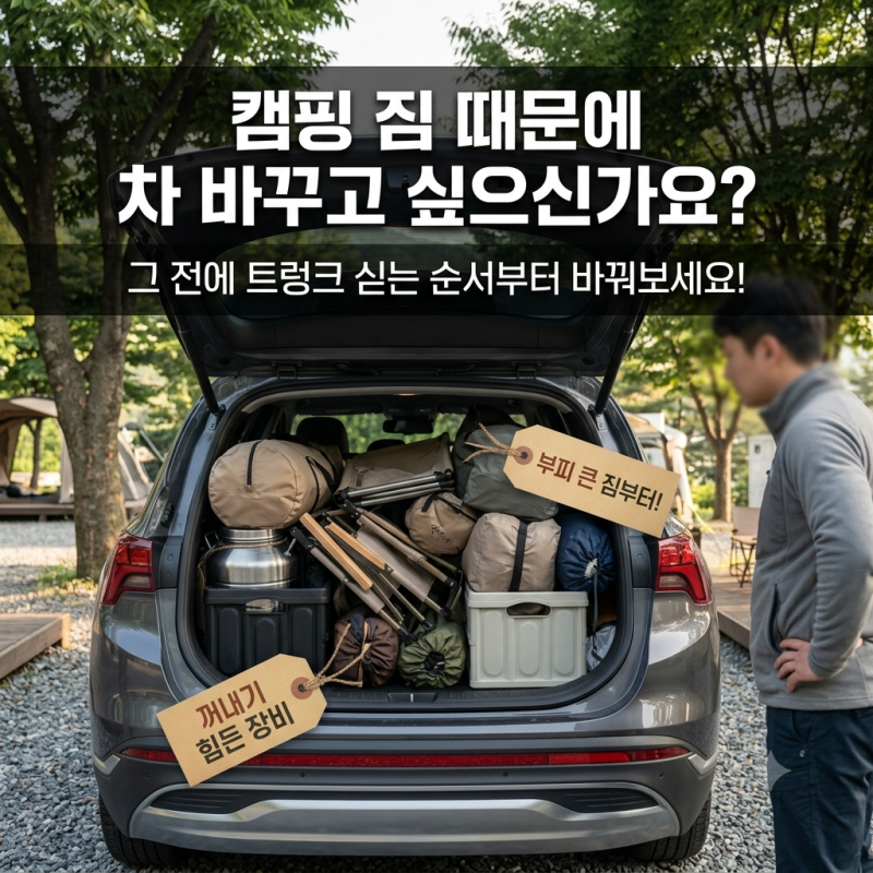 캠핑 짐 때문에 차 바꾸고 싶으신가요? 그 전에 트렁크 싣는 순서부터 바꿔보세요
