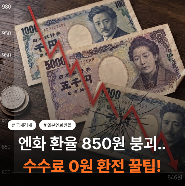 "결국 850원이 깨졌다!" 일본 엔화 환율 실시간 전망 및 11월 일본 여행 환전 꿀팁