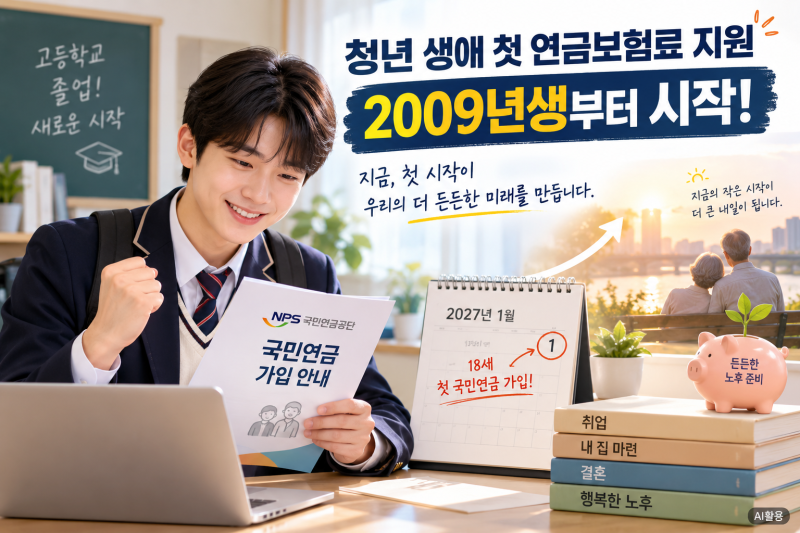 청년 국민연금 지원, 2009년생부터 시작! 신청방법과 지원금 총정리
