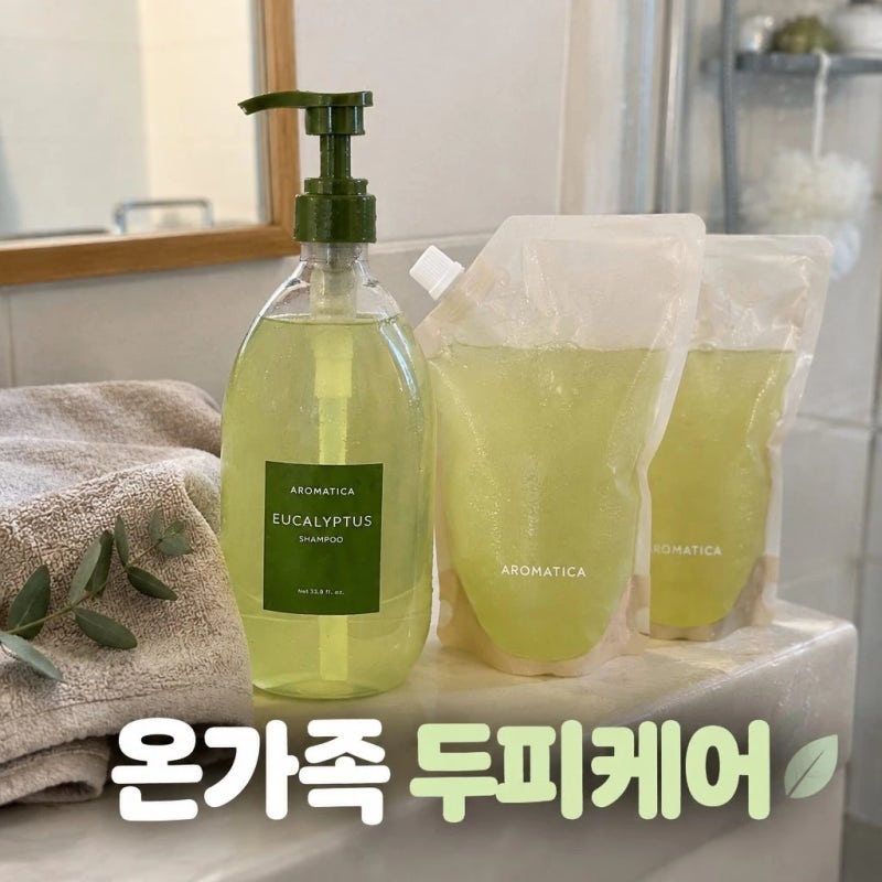아로마티카 유칼립투스 탈모케어 샴푸 대용량 2L 세트 온가족 두피 케어 팁