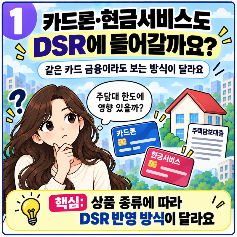 카드론·현금서비스 받으면 주담대 한도도 줄어들까요?