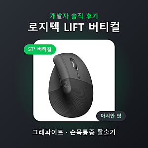 선물 받은 로지텍 리프트 버티컬 마우스 그래파이트 4개월 후기 | 손목통증 개발자 마우스 추....