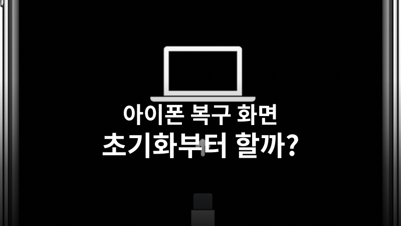 아이폰이 계속 복구 화면으로 돌아온다면, 초기화 전에 확인할 것