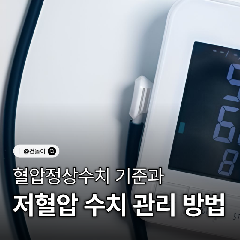 혈압정상수치 기준과 저혈압수치 관리 방법