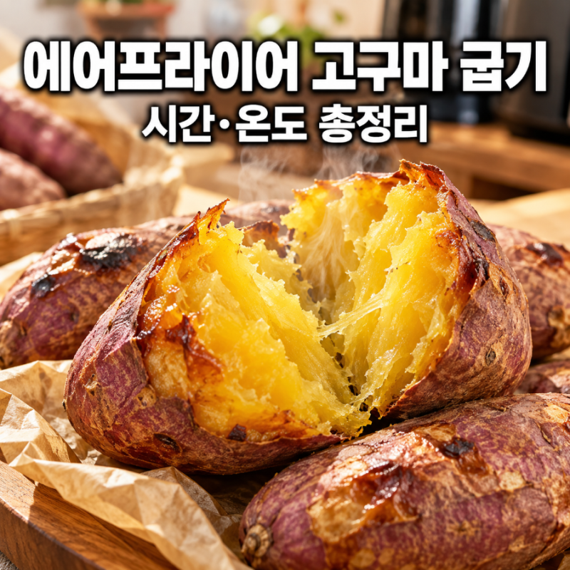 에어프라이어 고구마 굽기 시간 온도, 촉촉한 군고구마 만드는 법
