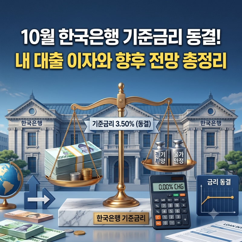 한은 기준금리 동결! 주담대·신용대출 금리 오를까 내릴까?