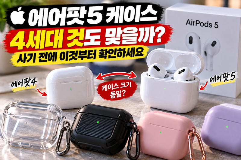 에어팟5 케이스, 4세대 것도 맞을까? 사기 전에 이것부터 확인하세요