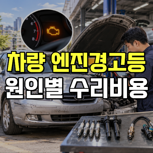 NF소나타 엔진경고등 원인 별 수리비용 정리