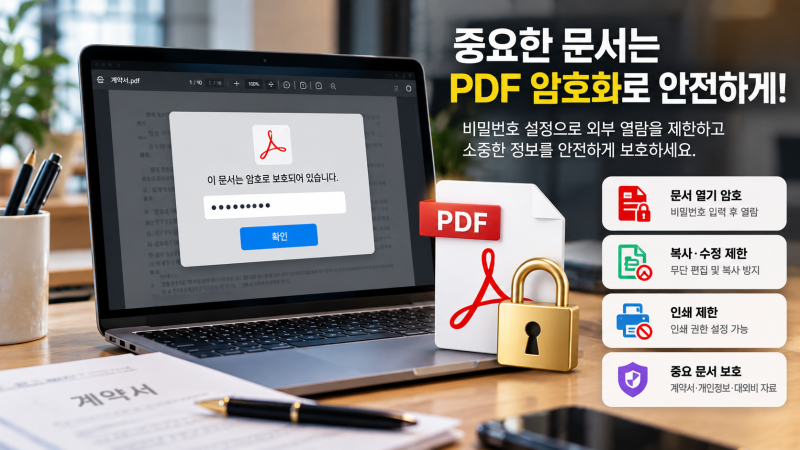 PDF에 비밀번호 거는 방법 어렵지 않다, 계약서·개인정보 파일은 이렇게 보호하세요