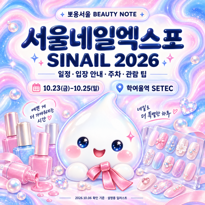 서울네일엑스포 SINAIL 2026｜일정·사전등록·입장료 확인과 SETEC 주차, 관람 팁