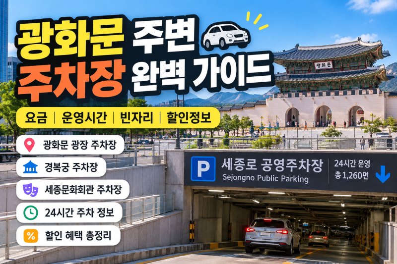 광화문 공영주차장 총정리｜주차요금·24시간·주말·실시간 빈자리 확인