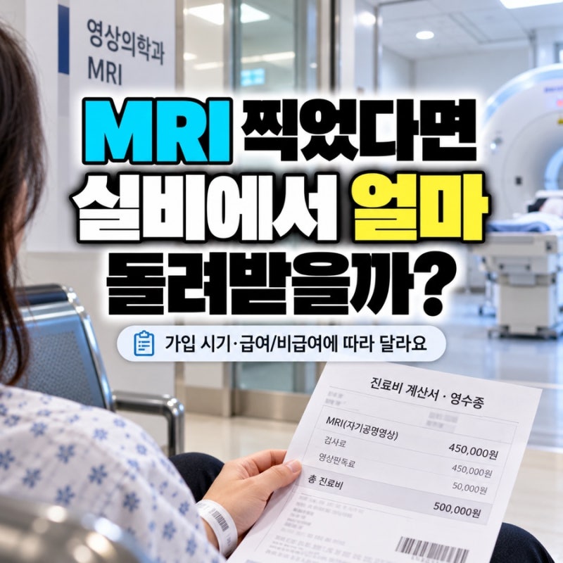 MRI 검사비 비싼데, 실비 청구하면 내가 내는 돈은 얼마일까?