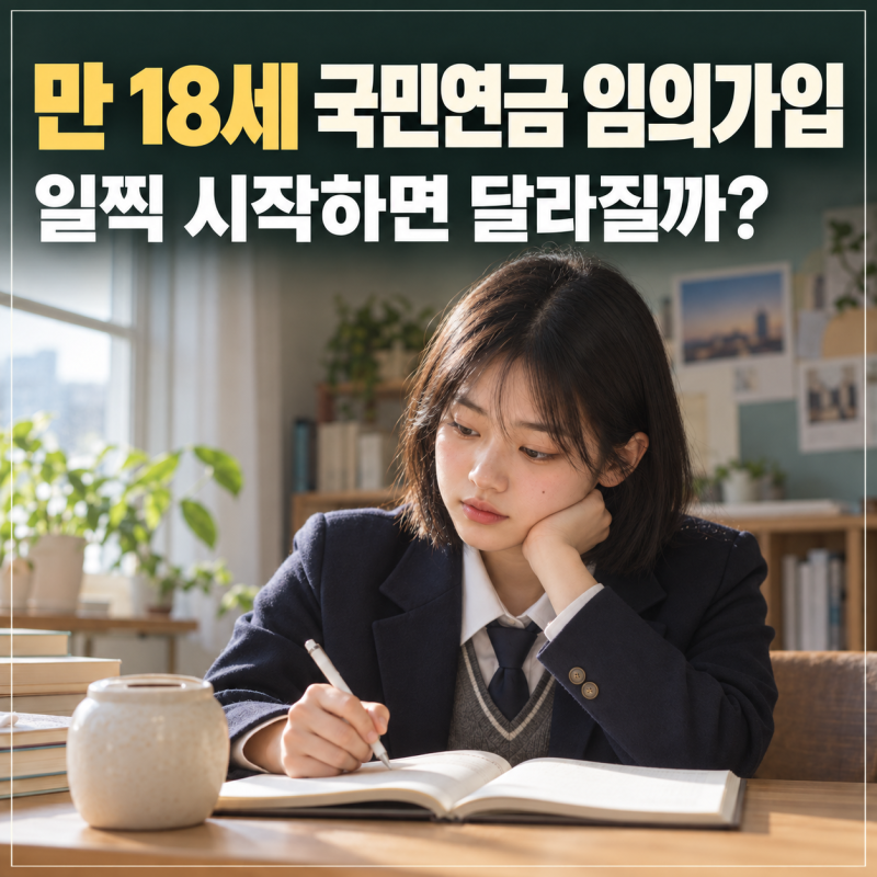 만 18세 국민연금 임의가입, 일찍 시작하면 무엇이 달라질까?