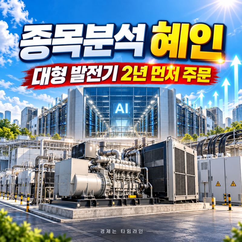종목분석 혜인 주가 '대형 발전기 2년 먼저 주문' AI 데이터센터 전망 왜 달라졌나