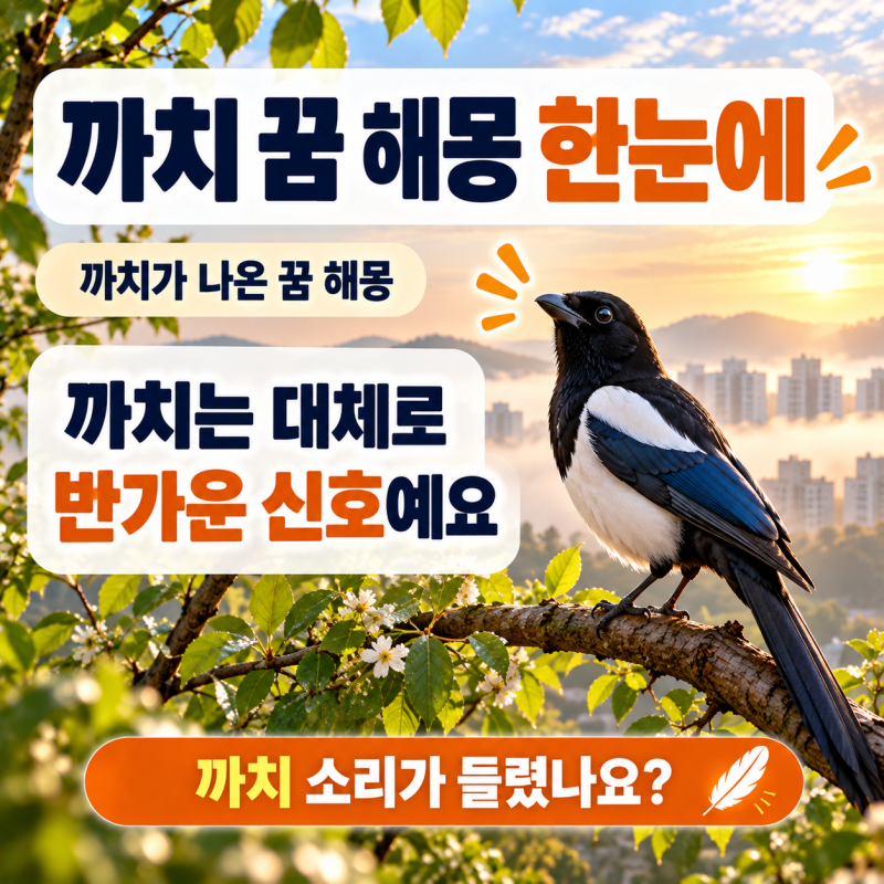 까치 꿈 해몽, 아침에 울었다면 반가운 소식일까