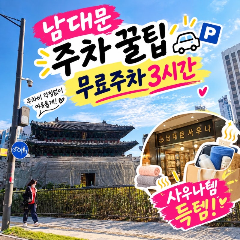 [남대문시장 꿀팁] 주말 무료주차 방법 & 사우나 마니아 필수! 남대문 사우나템 투어 (제일상....