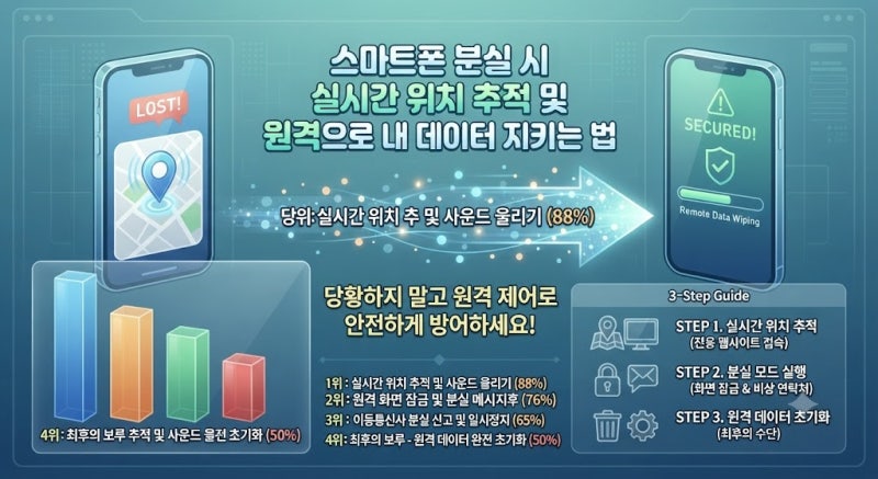 스마트폰 분실 시 실시간 위치 추적 및 원격으로 내 데이터 지키는 법