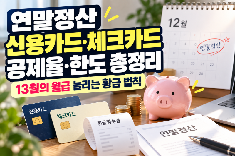 연말정산 공제 한도 총 정리 신용카드·체크카드 소득공제율 (황금 비율 팁)