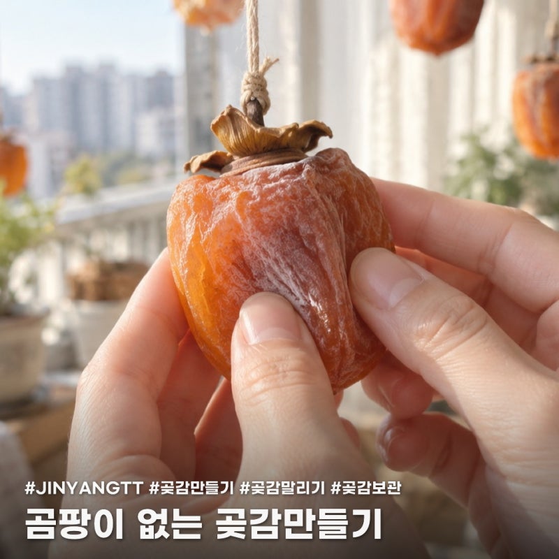 곶감만들기, 곰팡이 없이 말리는 순서와 보관법