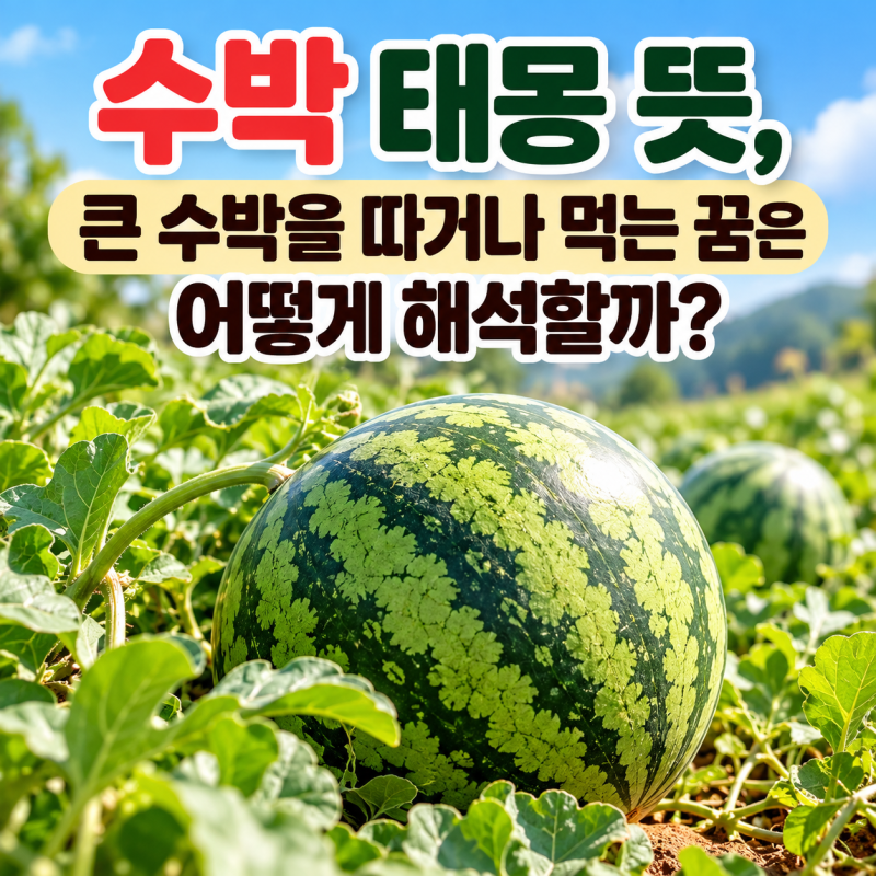 수박 태몽 뜻, 큰 수박을 따거나 먹는 꿈은 어떻게 해석할까?