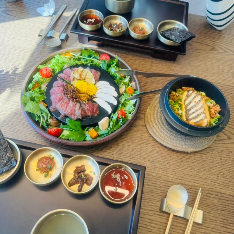 부산 상견례 동화고옥 금융센터 금란갈비 코스 점심 식사 후기