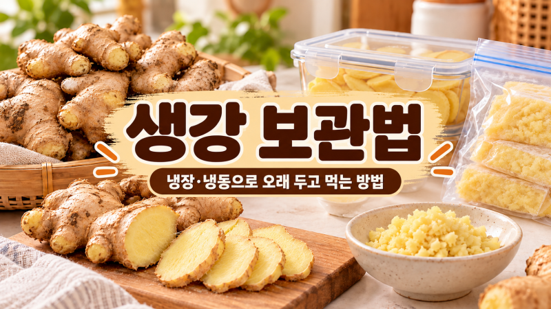 생강 보관법｜냉장·냉동으로 오래 두고 먹는 방법