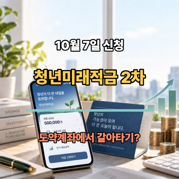 2026 청년미래적금 2차 신청 : 월 50만원 넣을까, 청년도약계좌 유지할까?