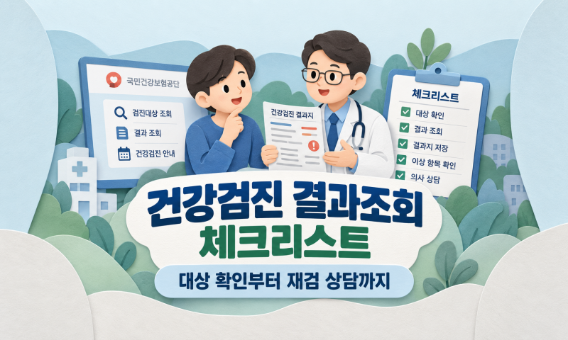 건강검진 결과조회 체크리스트: 대상 확인부터 재검 상담까지