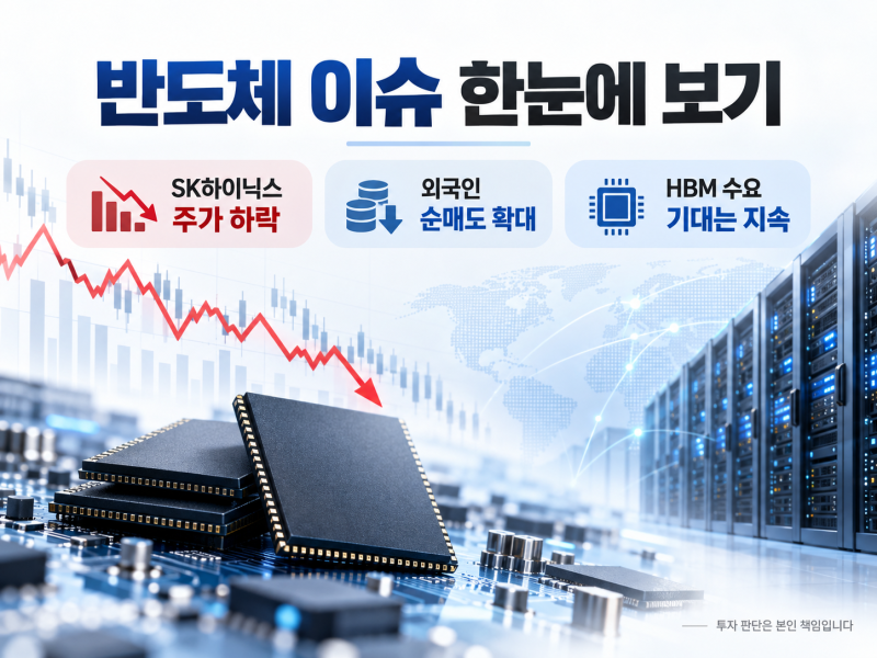SK하이닉스 주가 3%대 하락, 왜 떨어졌나? 외국인 1.4조 매도·솔리다임·HBM 전망