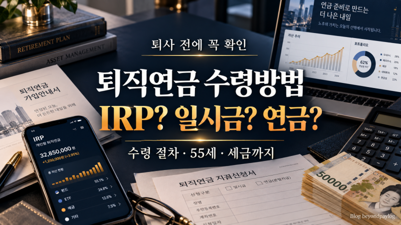 퇴직연금 수령방법｜IRP 이전·일시금·연금·세금까지 총정리