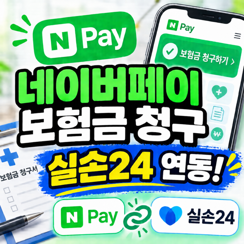네이버페이 보험금 청구 실손24 연동! 실손보험 청구 서류 없이 전국 약 5만 곳에서 간편하게