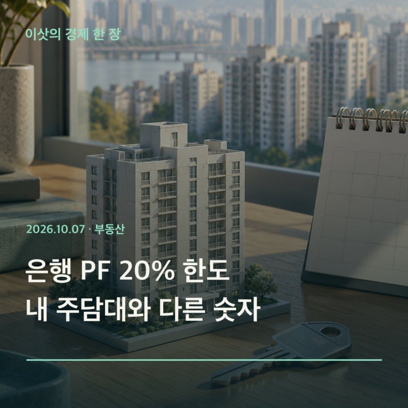 부동산 PF 20% 제한, 내 주택담보대출 한도가 줄어드는 걸까요