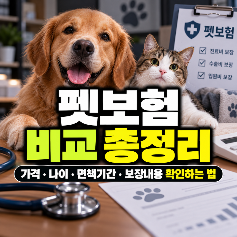 펫보험 비교 총정리｜가격·나이·면책기간·보장내용 확인하는 법