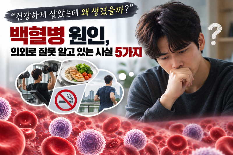 건강하게 살았는데 왜 생겼을까? 백혈병 원인, 의외로 잘못 알고 있는 사실 5가지