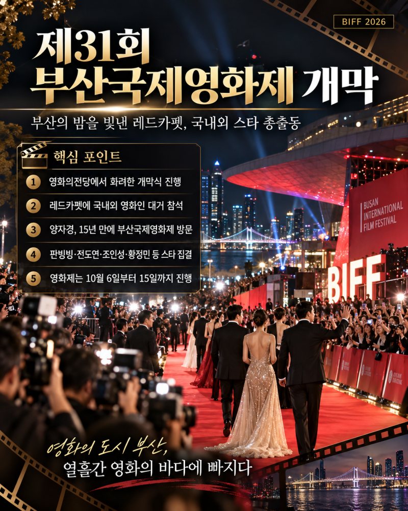 부산국제영화제 레드카펫 뒤집은 스타들…김혜자 한복부터 판빙빙까지