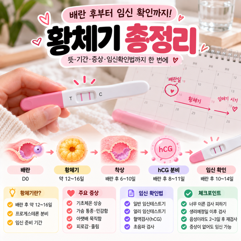 황체기 뜻부터 기간 증상까지, 배란 후 가슴통증 임신일까?
