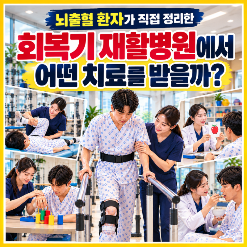 뇌출혈 환자가 직접 정리한｜회복기 재활병원에서는 어떤 치료를 받을까?