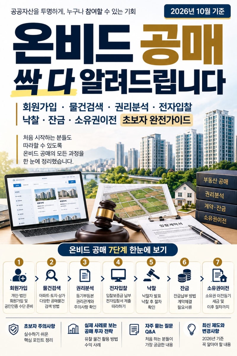 온비드 공매 싹 다 알려드립니다｜회원가입·물건검색·권리분석·전자입찰·낙찰·잔금·소....