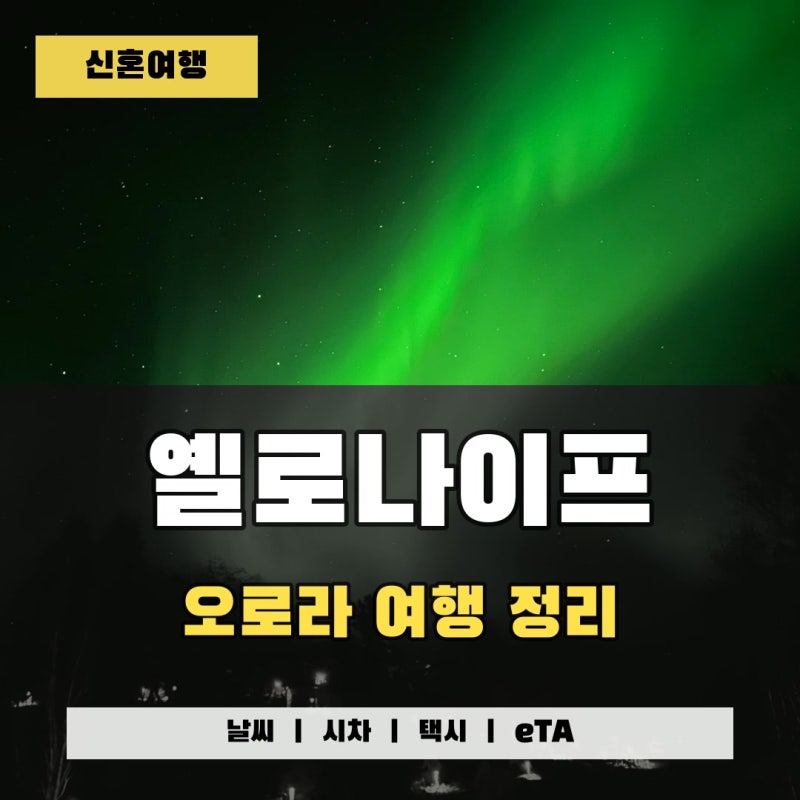 캐나다 옐로나이프 신혼여행, 오로라 투어·날씨·택시 총정리