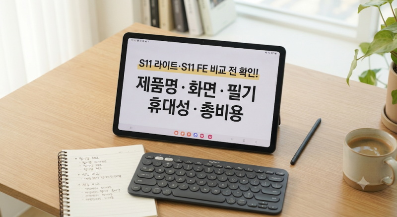 갤럭시 탭 S11 라이트·갤럭시 S11 FE 비교 전 확인! 삼성 갤럭시탭 구매 기준 5가지