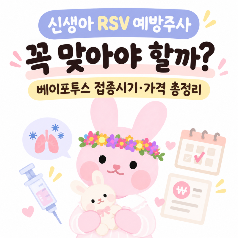 신생아 RSV 예방접종 꼭 맞아야 할까? 베이포투스 가격·접종시기 총정리