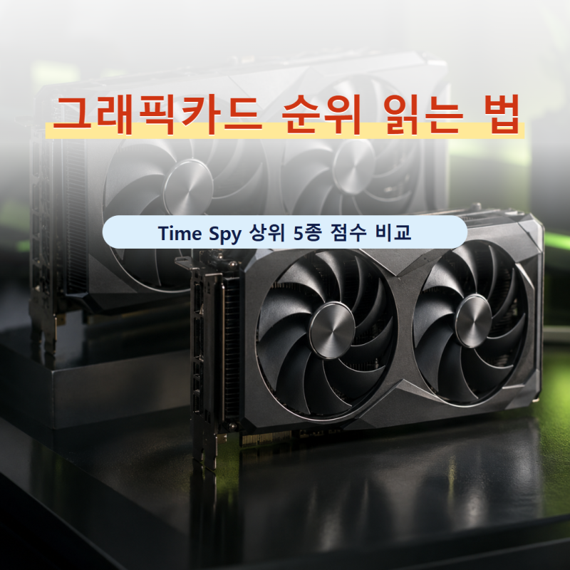 그래픽카드 순위 Time Spy 상위 5종 점수 비교