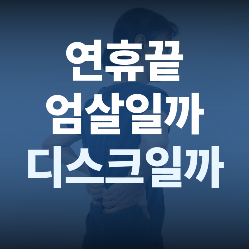 안산허리디스크, 디스크가 터진 건 어떻게 알 수 있나요? 증상과 MRI 확인의 차이