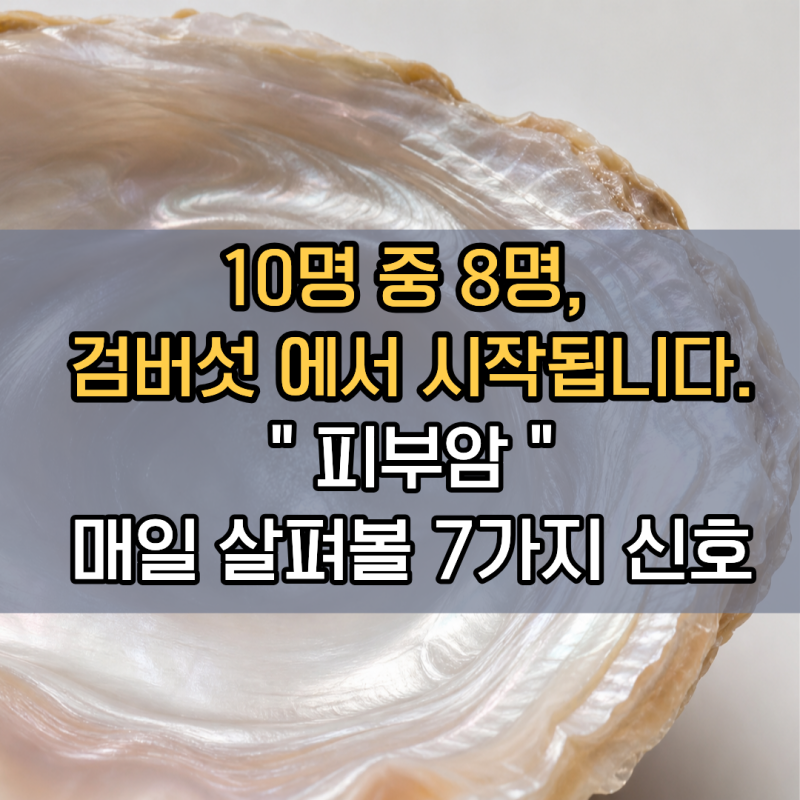 얼굴 피부암 10명 중 8명이 검버섯에서 시작됩니다!, 매일 살펴야 할 위험신호 7가지 | 기저세....