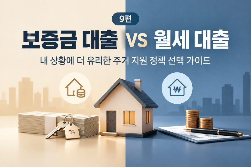[9편]보증금 대출 vs 월세 대출|내 상황에 더 유리한 주거 지원 정책 선택 가이드