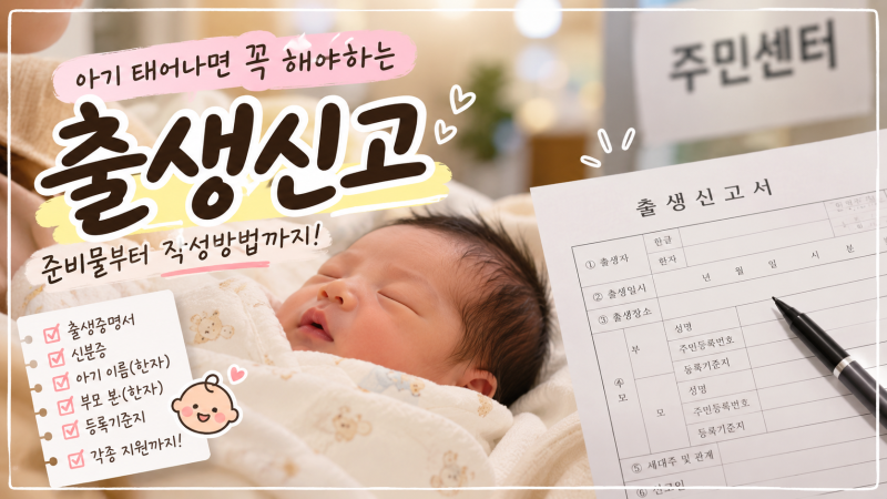 아기 출생신고 직접 해봤어요｜준비물부터 작성 꿀팁까지